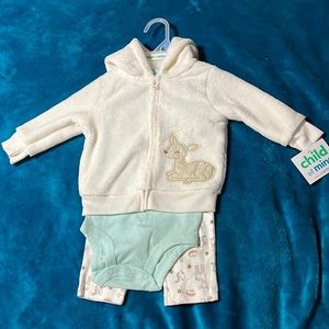 Carters 3 piece set deer/animal print